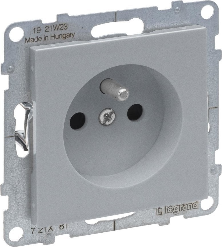 Prizë elektrike Legrand SUNO 721381, 2P+E 16A 250V, me terminale automatike, alumini