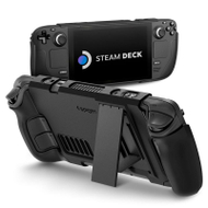 Mbështjellës për Steam Deck Spigen Thin Fit with Kick Stand, i zi