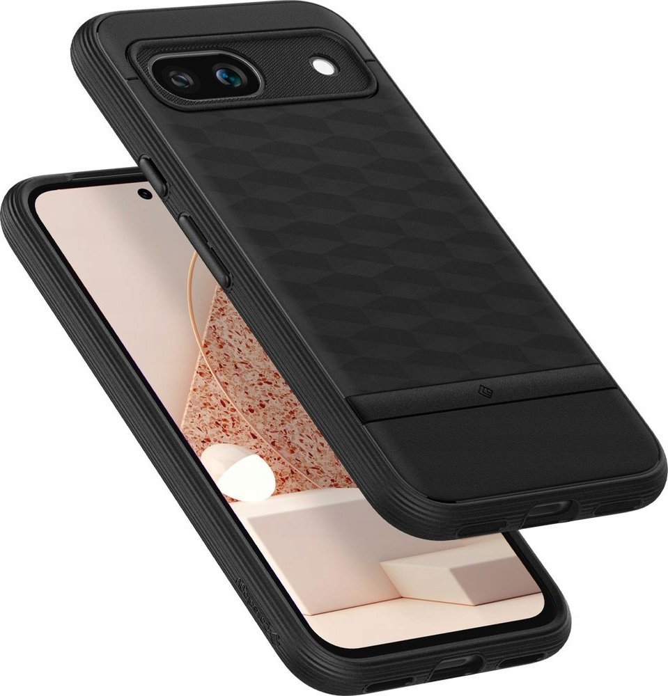Futrollë Caseology Parallax për Google Pixel 8a, dizajn 3D ergonomik, matte black