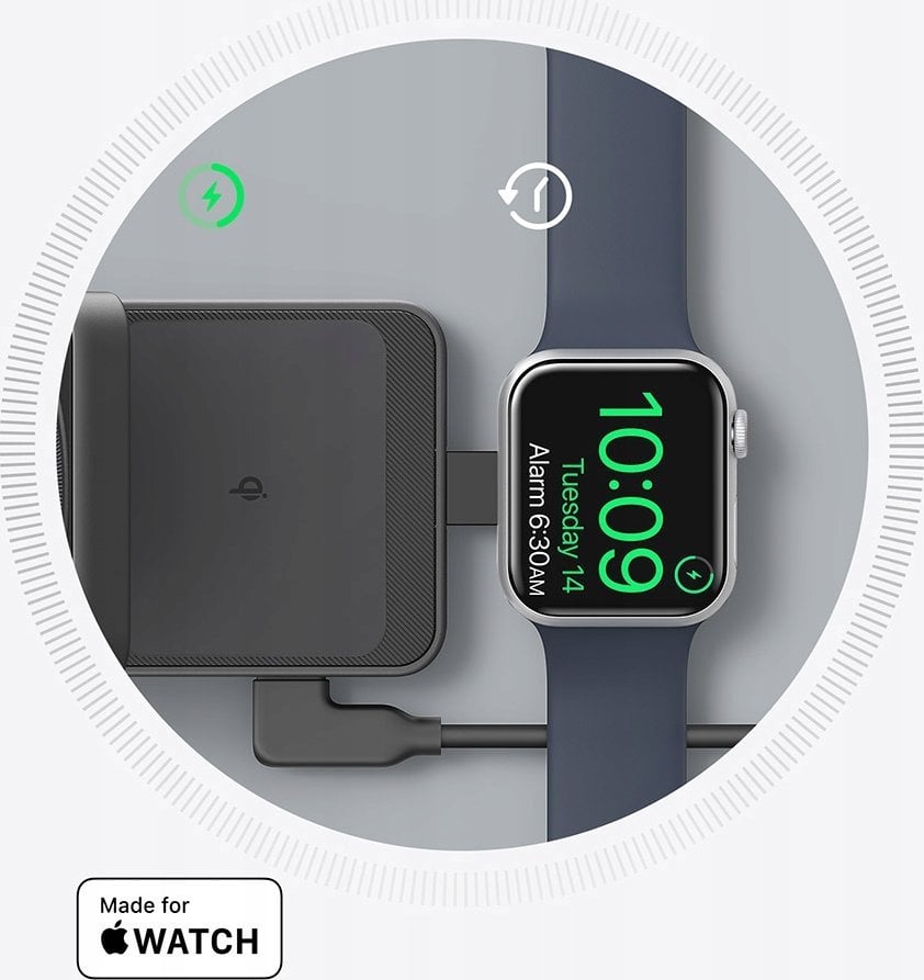 Stacion karikimi wireless Anker 3 në 1, 15W, i palosshëm, i zi