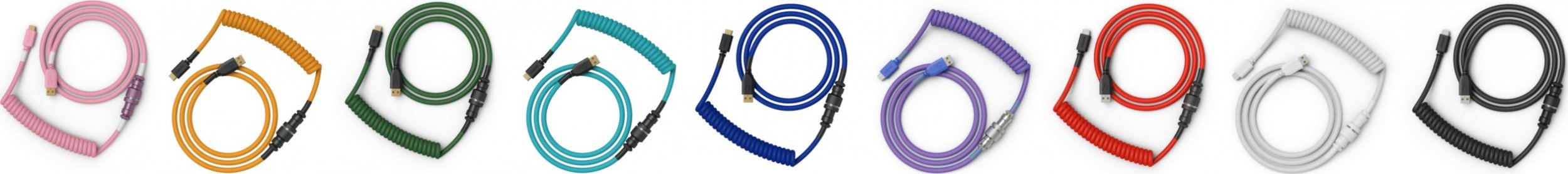 Kabllo USB Glorious GLO-CBL-COIL, USB-A në USB-C, 1.36 m, e bardhë