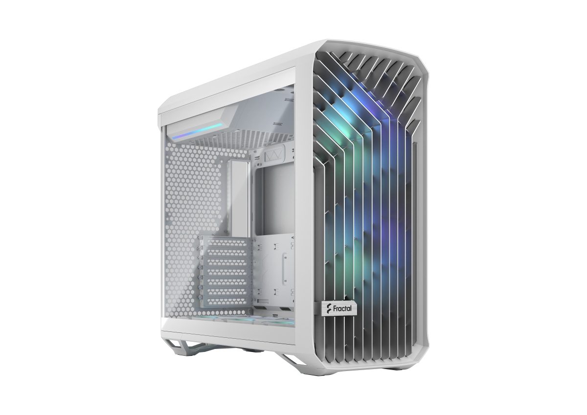 Куќиште за компјутер Fractal Design Torrent RGB White TG Clear Tint, бело