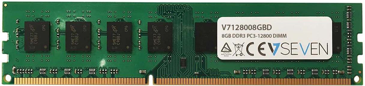 Memorie operative V7 (V7128008GBD), 8 GB DDR3, 1600MHz, 1.5V, CL11, e gjelbër