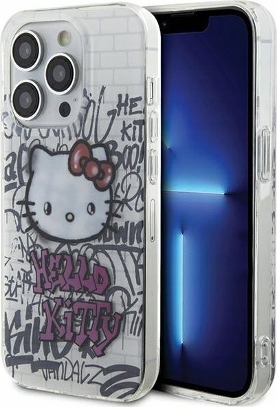 Mbrojtëse telefoni Hello Kitty HKHCP15XHDGPHT, iPhone 15 Pro Max 6.7", hardcase TPU, e bardhë