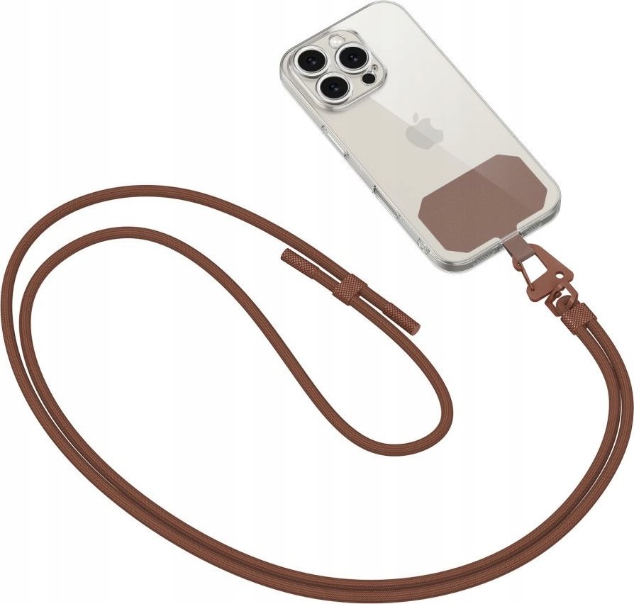 Rrip crossbody për telefon Tech-Protect C5S Rope, i rregullueshëm, kafe çokollatë