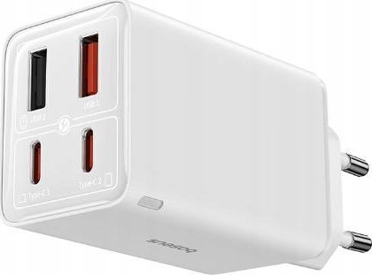 Karikues rrjeti Baseus GaN6 Pro 65W, USB, karikim i shpejtë, i bardhë