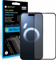 Qelq mbrojtës Bestsuit Hybrid Glass Flexible 5D Full Glue për iPhone 16 Pro Max, me kornizë të zezë