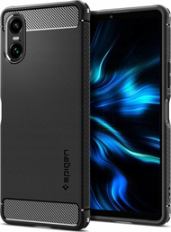 Mbulesë telefoni Spigen Rugged Armor për Sony Xperia 10 VI, TPU, mat, e zezë
