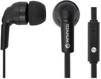 Kufje in ear Titanum, me mikrofon, 3.5mm, të zeza