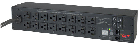Shpërndarës energjie APC PDU, i matur, 2U, 30A, 120V, (16) 5-20    