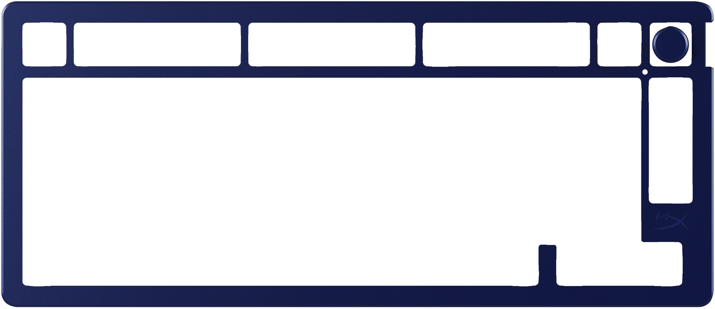 Pllakë e sipërme me buton HyperX Alloy Rise 75, alumini, magnetike, navy