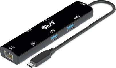 HUB USB Club 3D USB-C USB4, 6 në 1, HDMI 8K, PD 100W, i zi