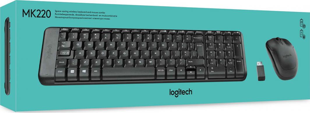 Set tastierë + maus Logitech MK220 (920-003168),të zeza