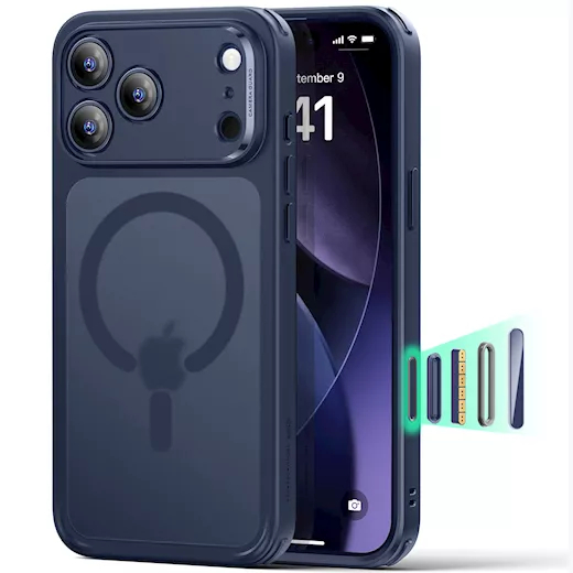 Mbrojtëse hibride për iPhone 17 Pro ESR,e kaltër