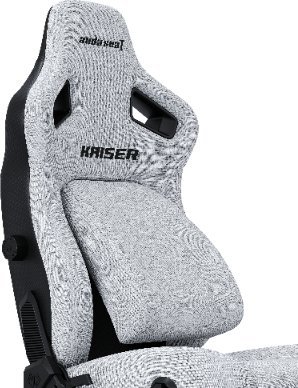 Гејминг столица AndaSeat Kaiser 4 Series XL, материјал лен, интегрирана лумбална поддршка, сиво-сива