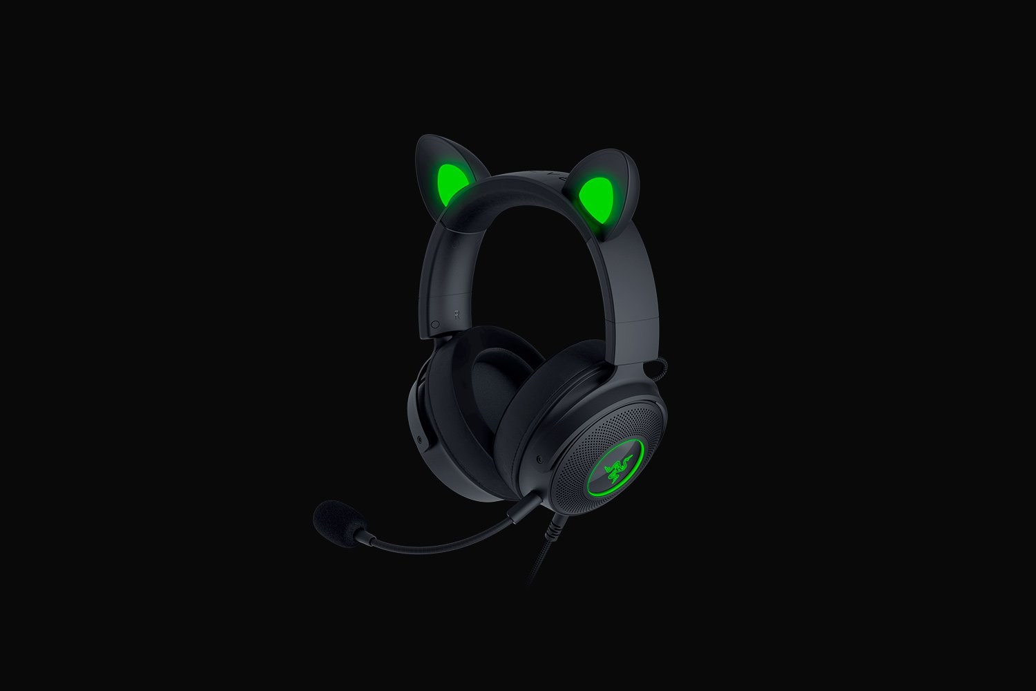 Kufje Razer Kraken V2 Pro Kitty Edition, Wired, të zeza
