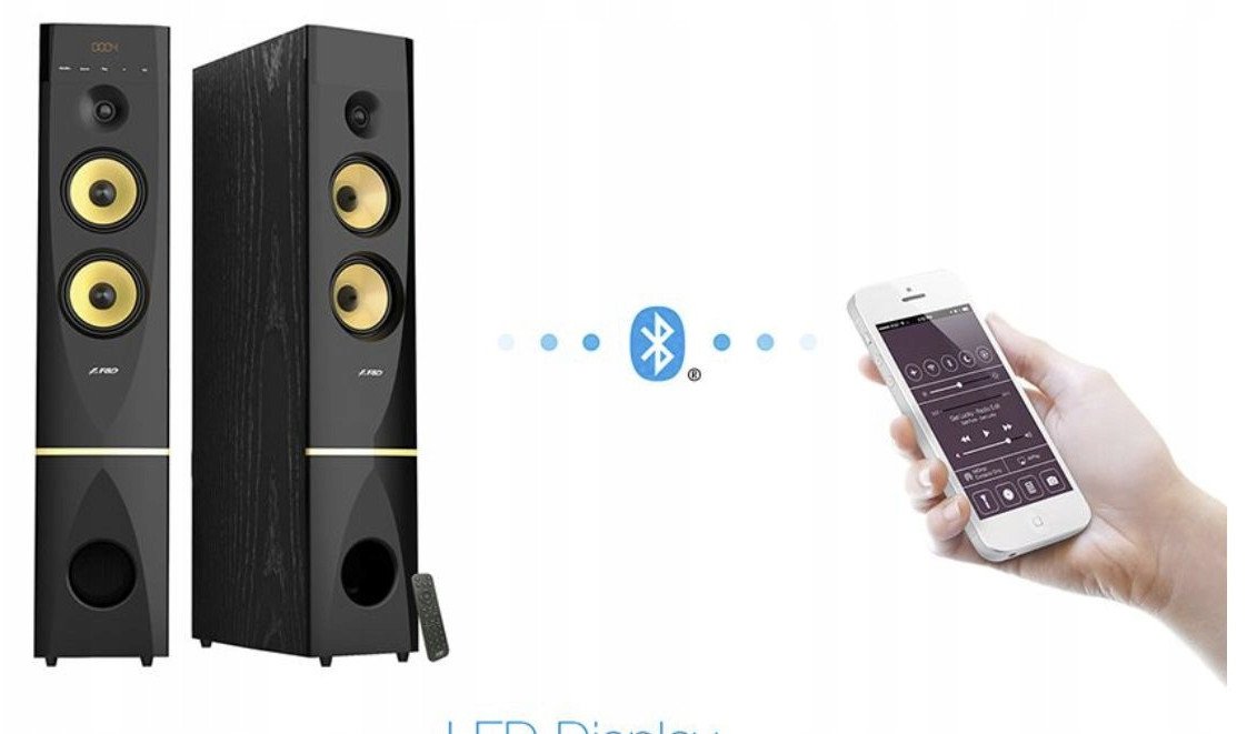 Kuti zanore Fenda F&amp;D T-88X, 300W, Bluetooth, e zezë