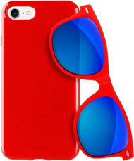 Set Puro Sunny Kit, mbrojtëse për iPhone 7/8+ dhe syze, të kuqe