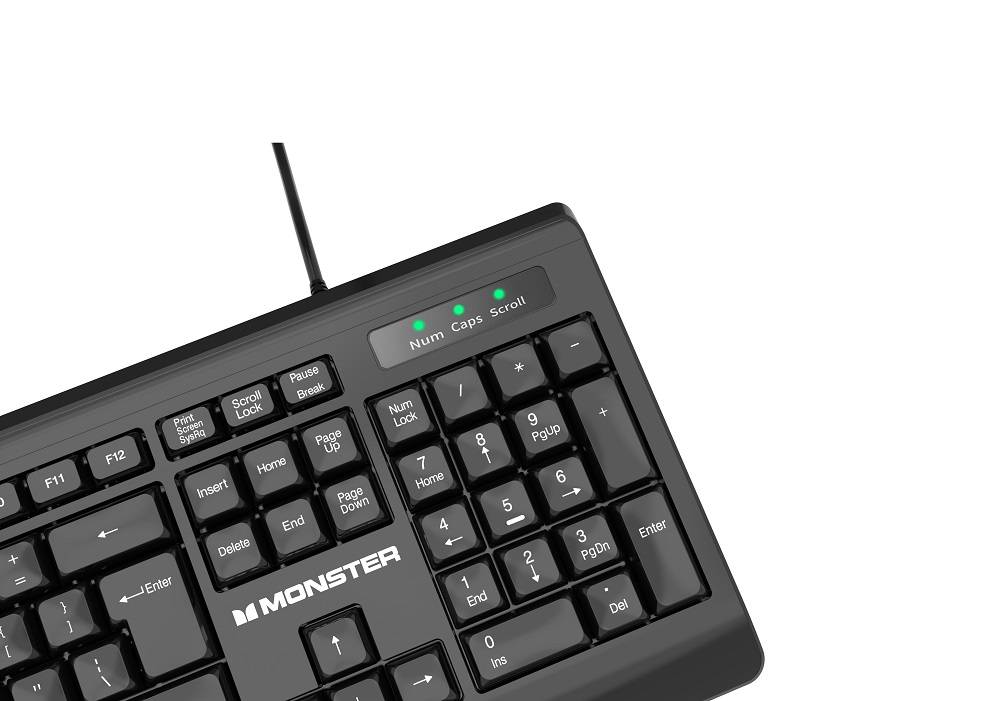 Set - Tastierë + Maus (2N1) MONSTER KM1 PRO-CBK