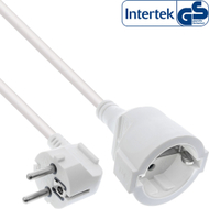 Zgjatues elektrik InLine, prizë këndore me kontakt mbrojtës, 1.5m, i bardhë