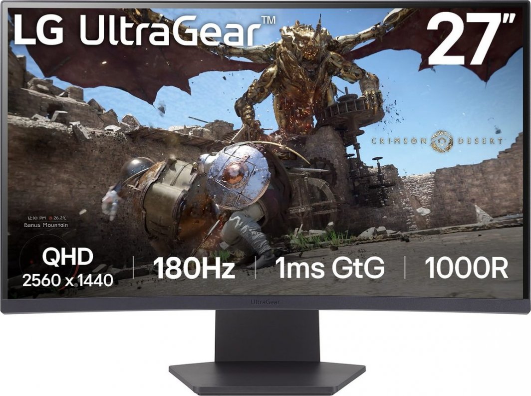 Monitor LG UltraGear 27GS60QX-B, 27", WQHD, i zi