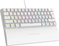 Tastierë mekanike gaming Rampage Plower K60, 60%, LED, e bardhë