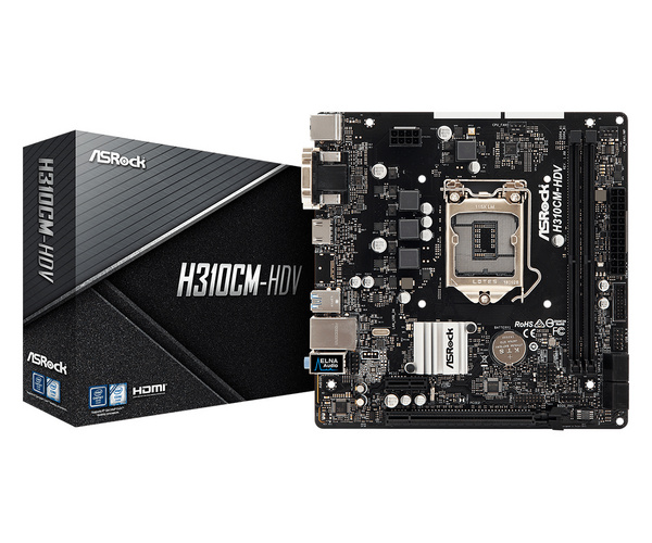 Pllakë amë Asrock H310CM-HDV Intel H310 LGA 1151 (Socket H4) micro ATX