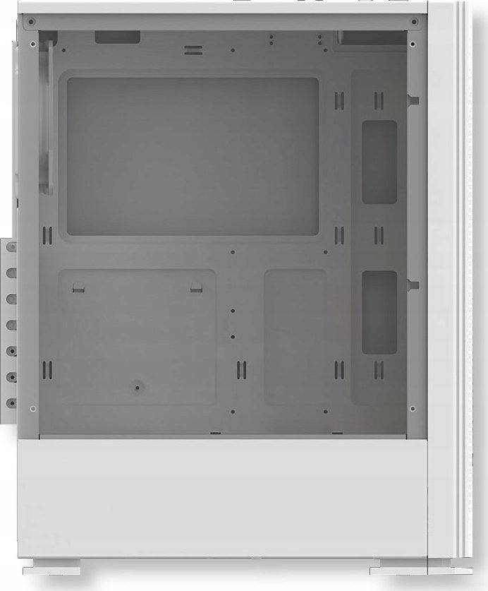 Куќиште за компјутер Gacrux White, Midi Tower, калено стакло, RGB, бело