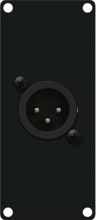 Modul paneli audio Caymon CASY122, lidhës XLR mashkull, instalim me terminal bllok, i zi