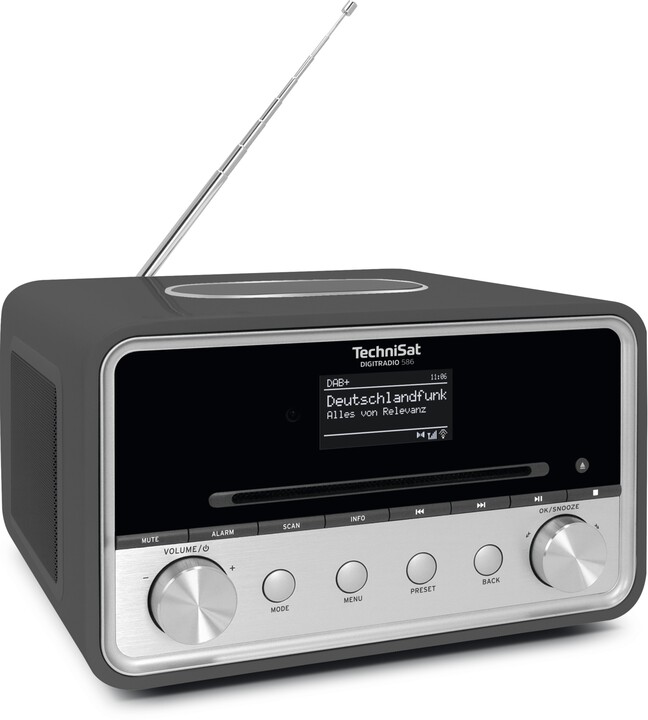 Radio TechniSat DigitRadio 586, gri / argjendtë