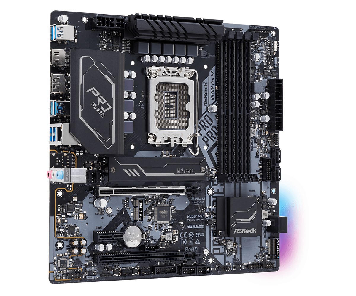 Pllakë amë Asrock H670M Pro RS Intel H670 LGA 1700 micro ATX