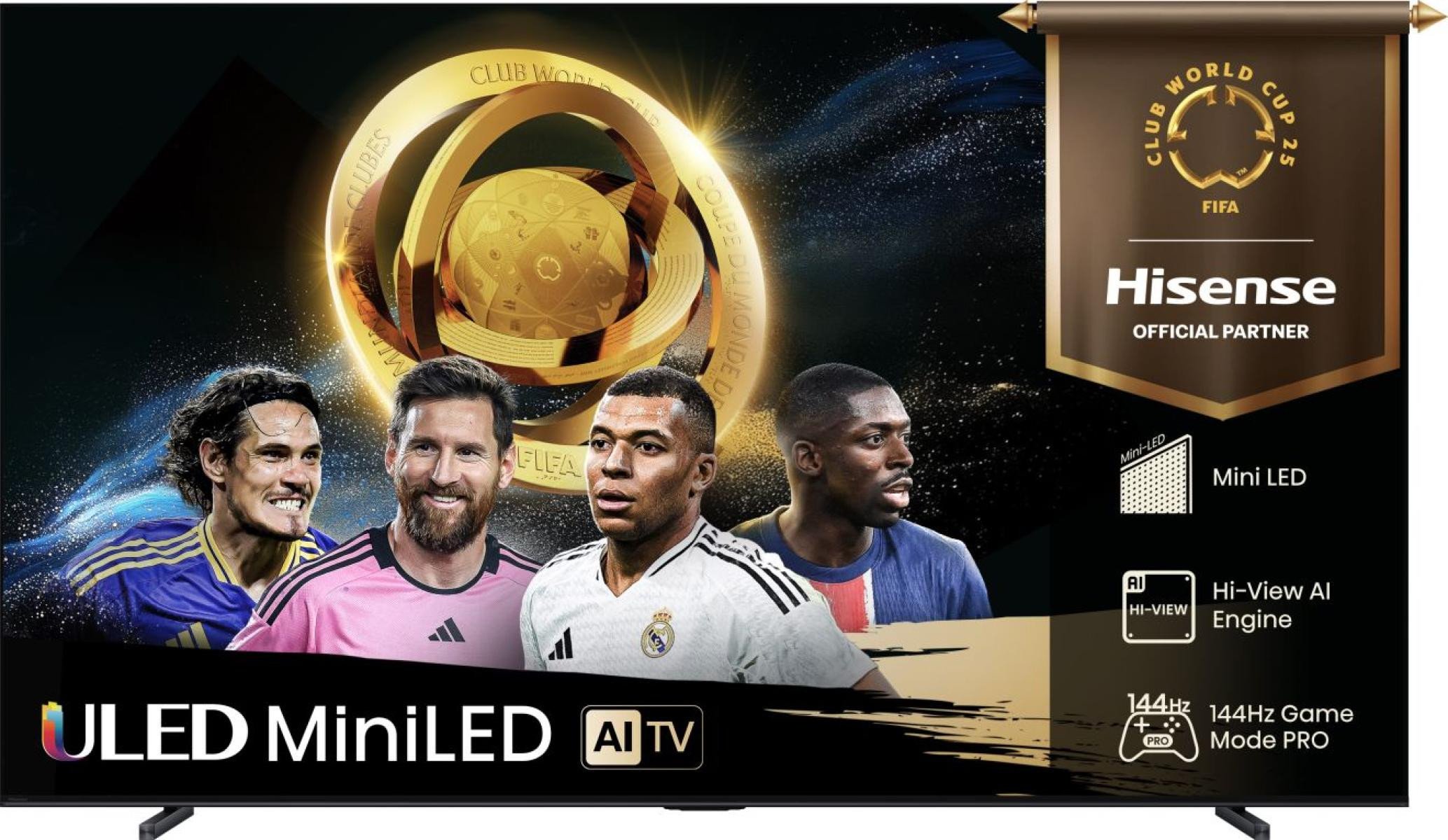 Телевизор Hisense 85U7Q, 85\", 4K Ultra HD, Smart, црн