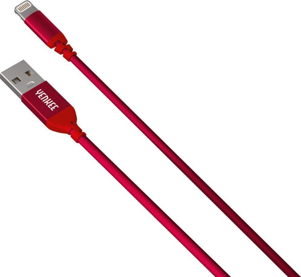 Кабел Лајтнинг Јенки Кави YCU 611 RD, USB 2.0, 1m, црвена