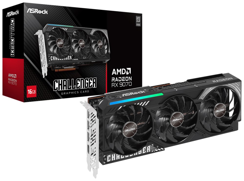 Графичка картичка ASRock Radeon RX 9070 Challenger 16GB Semi-fanless
