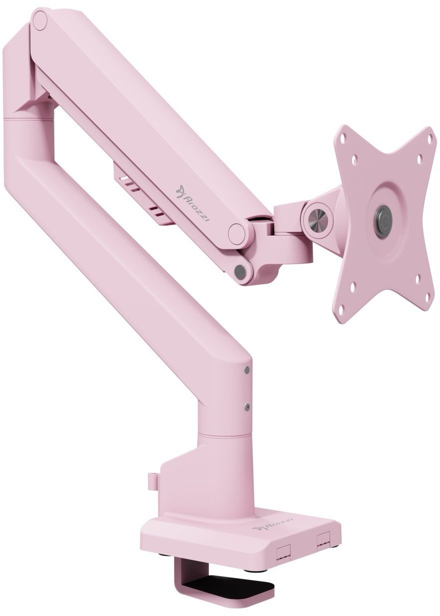 Krah monitori Arozzi Alzare Neo, gas spring, për 1 monitor, rozë
