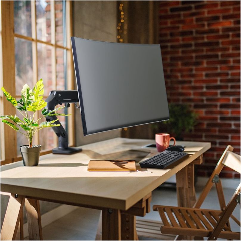 Krah monitori Ergotron HX Desk, deri 49", montim në tavolinë, i zi