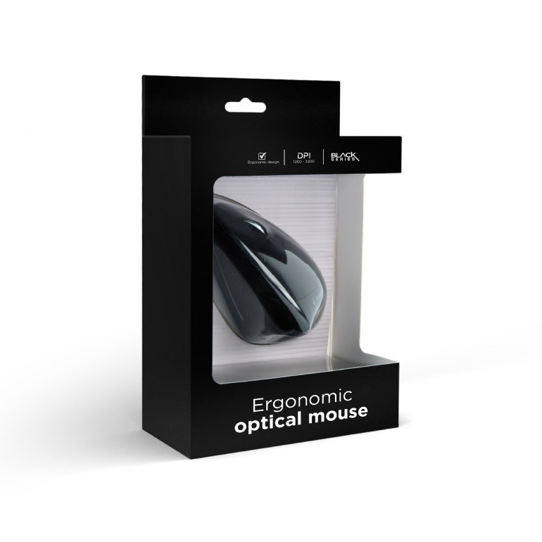 Maus Gembird MUS-ERGO-01, USB Type-A, ergonomik, i zi