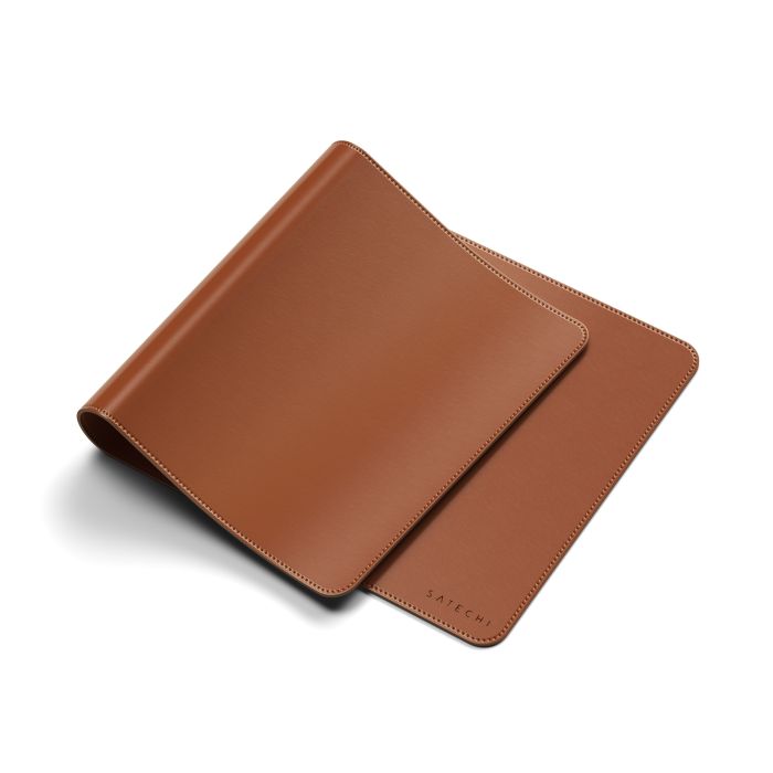 Satechi Vegan,Leather Premium Desk Mat, Brown