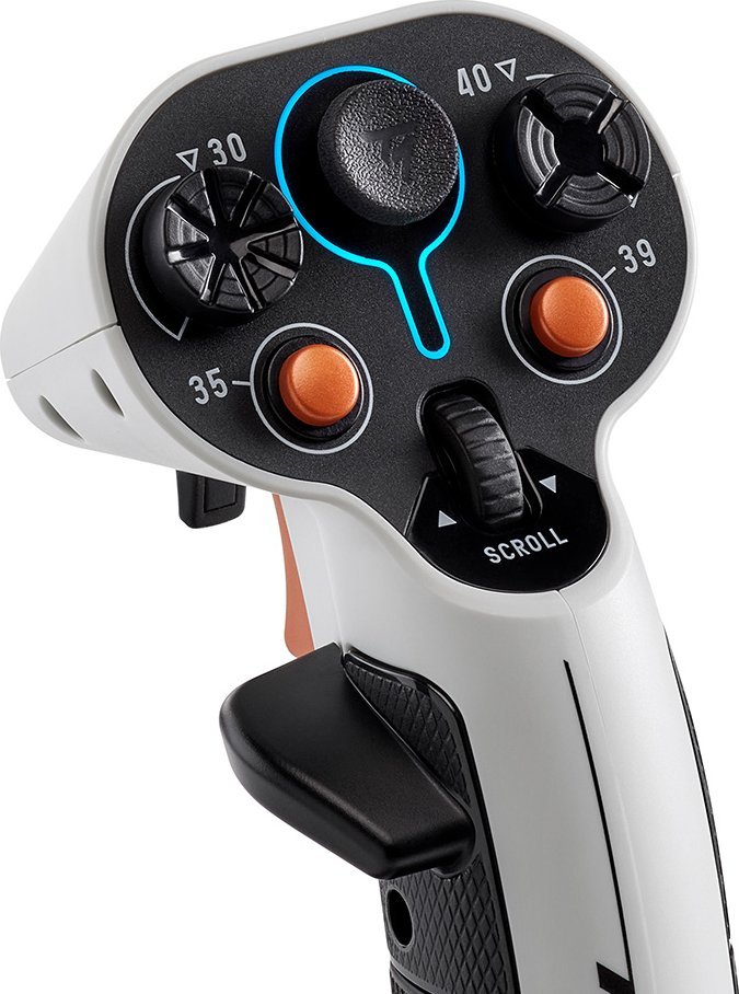 Gamepad Thrustmaster SOL-R2 Space Sim, joystick dhe throttle, me ndriçim RGB, i zi