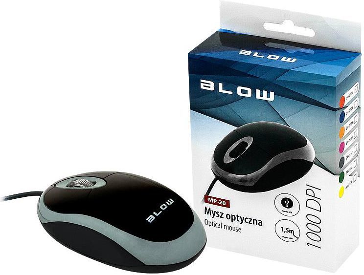 Maus me kabllo Blow MP-20, i zi