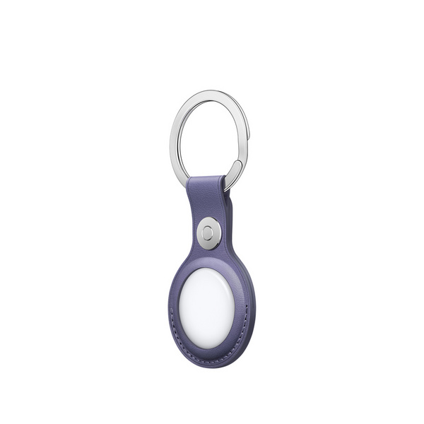 Apple AirTag Leather Key Ring, Wisteria
