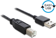Kabllo Delock USB-A - USB-B, 2m, e zezë