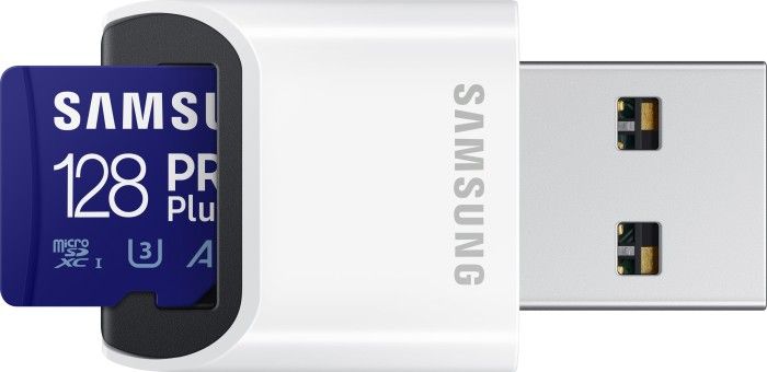 Kartë memorie Samsung PRO Plus 2021 MicroSDXC, 128GB, Class 10 U3 A2 V30
