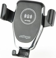 Mbajtëse telefoni për makinë Gembird me karikues Qi, 6.5", 10W, e zezë