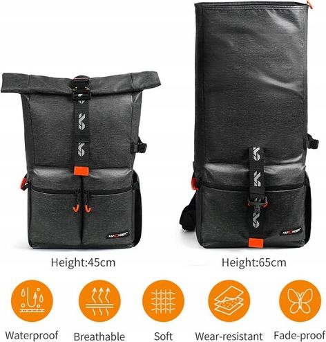 Çantë shpine fotografike K&amp;F Concept KF13.096V1, 20L, për kamerë dhe laptop 15", gri