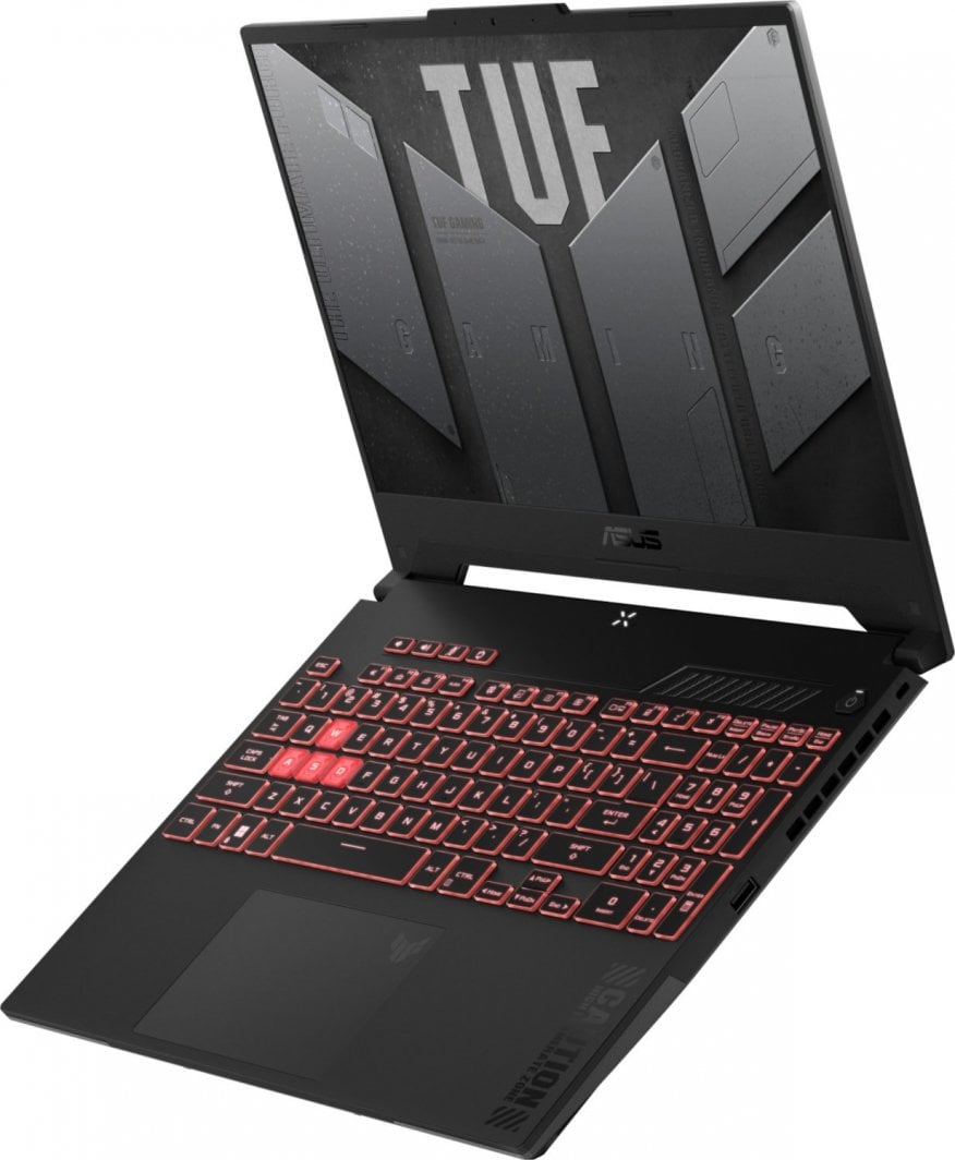 Laptop ASUS TUF Gaming A15, 15.6" 144 Hz, AMD Ryzen 9 7940HS, 16 GB RAM, 512 GB SSD, NVIDIA GeForce RTX 4070, i zi dhe i hirtë