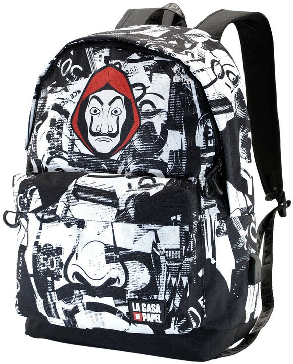 Çantë shpine Money Heist - Urban Money, e bardhë / zezë