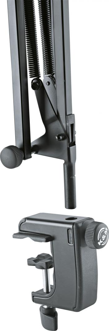 Рачка за маса за микрофон Konig&amp;Meyer 23840.300.55, навој 3/8" и 5/8", црна
