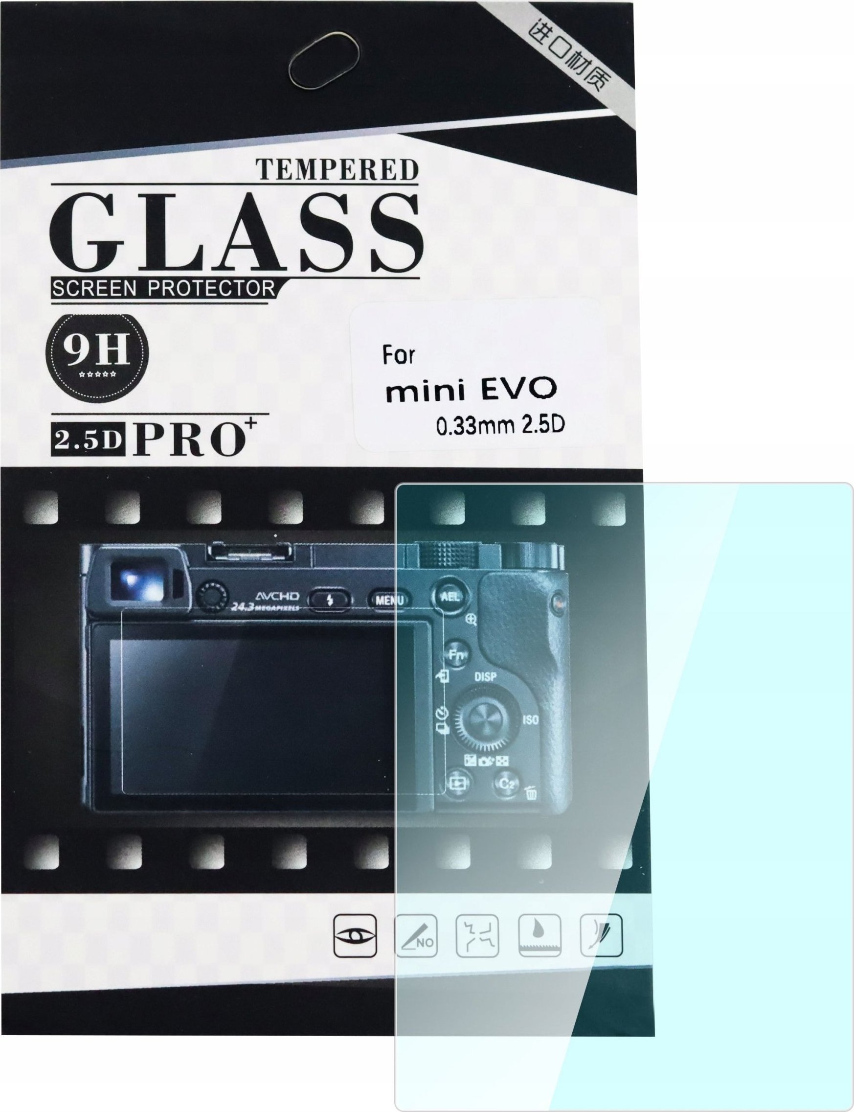 Mbulesë aparati Loveinstant për Fujifilm Instax Mini Evo, lëkurë ekologjike, me mbrojtje LCD, e zezë