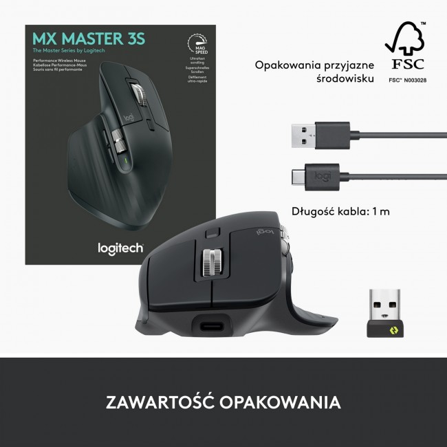 Maus Logitech MX Master 3S, 8000 Dpi, i zi